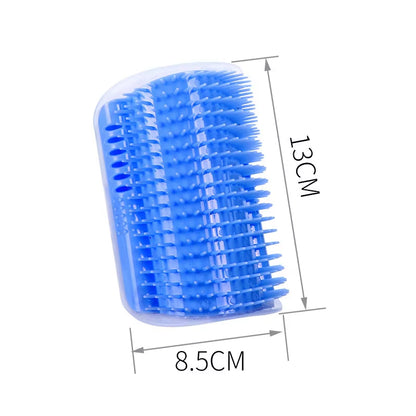 Professional Cat Grooming Brush with Removable Scratcher and Corner Hair Removal Features