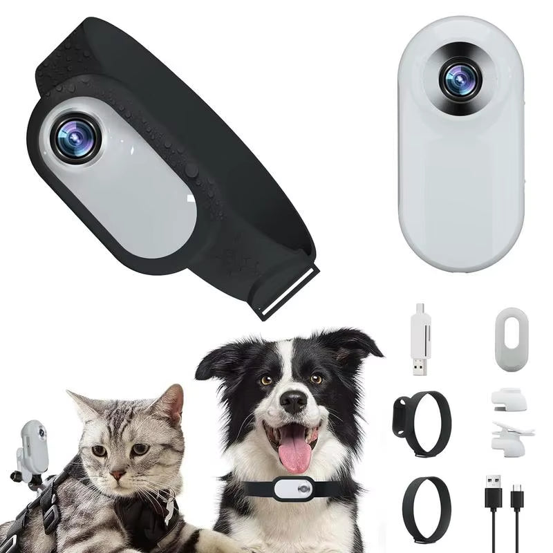 HD 1080P Wireless Dog Tracker Collar with Action Camera and Video Recording Functionality