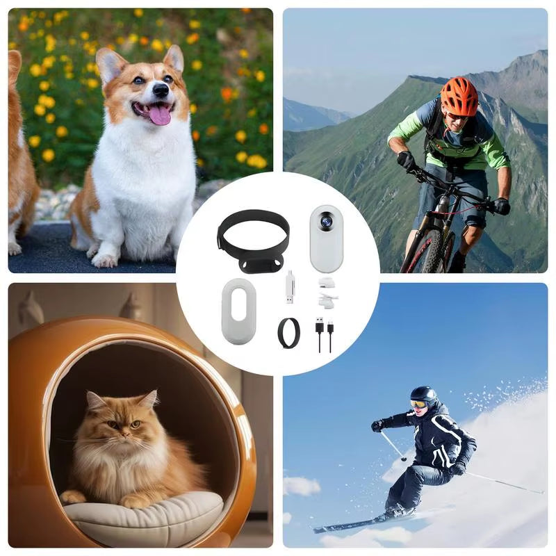 HD 1080P Wireless Dog Tracker Collar with Action Camera and Video Recording Functionality