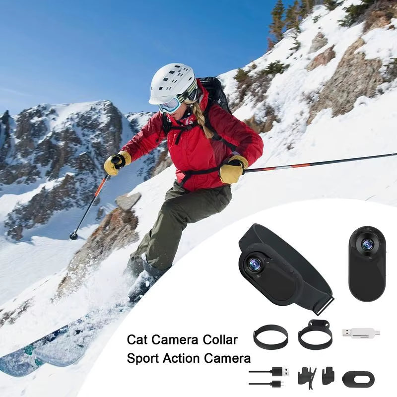 HD 1080P Wireless Dog Tracker Collar with Action Camera and Video Recording Functionality