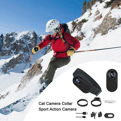 HD 1080P Wireless Dog Tracker Collar with Action Camera and Video Recording Functionality