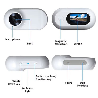 HD 1080P Wireless Dog Tracker Collar with Action Camera and Video Recording Functionality