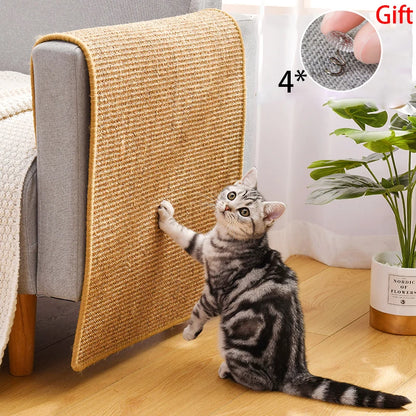 Sisal Cat Scratching Mat - Furniture Protector for Cats and Scratchers for Nail Maintenance