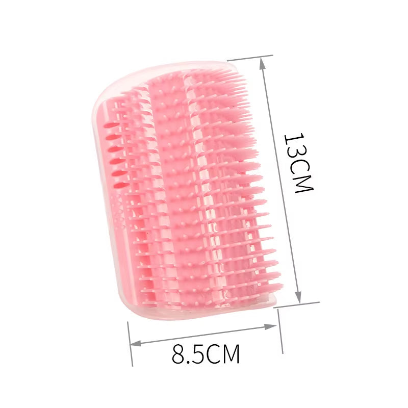 Professional Cat Grooming Brush with Removable Scratcher and Corner Hair Removal Features