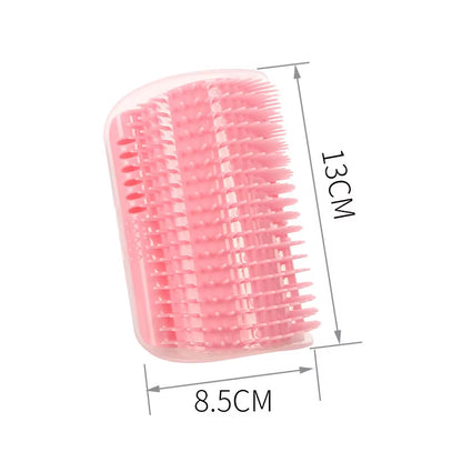 Professional Cat Grooming Brush with Removable Scratcher and Corner Hair Removal Features