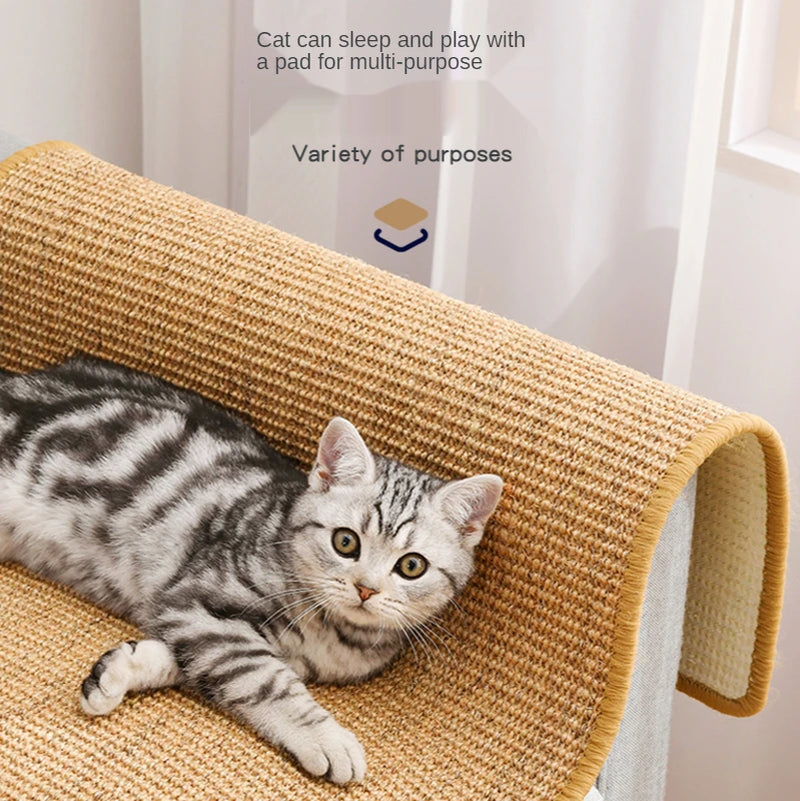Sisal Cat Scratching Mat - Furniture Protector for Cats and Scratchers for Nail Maintenance