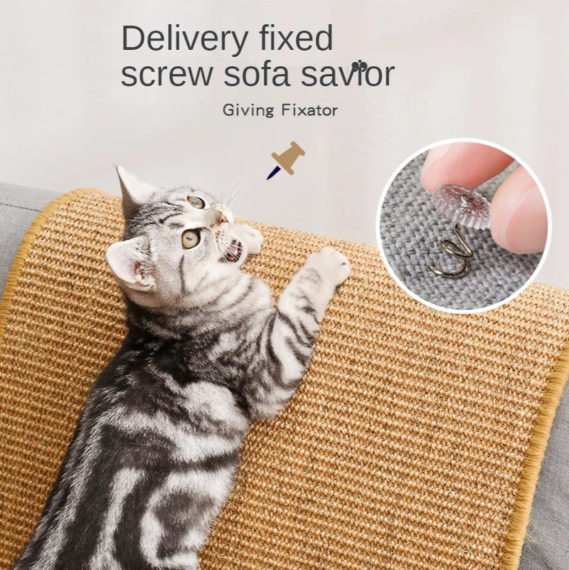 Sisal Cat Scratching Mat - Furniture Protector for Cats and Scratchers for Nail Maintenance